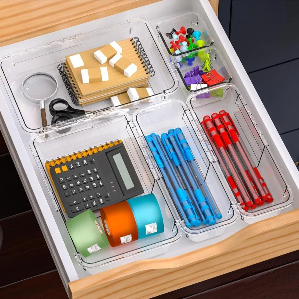 Adjustable Clear Drawer Organizer Set™