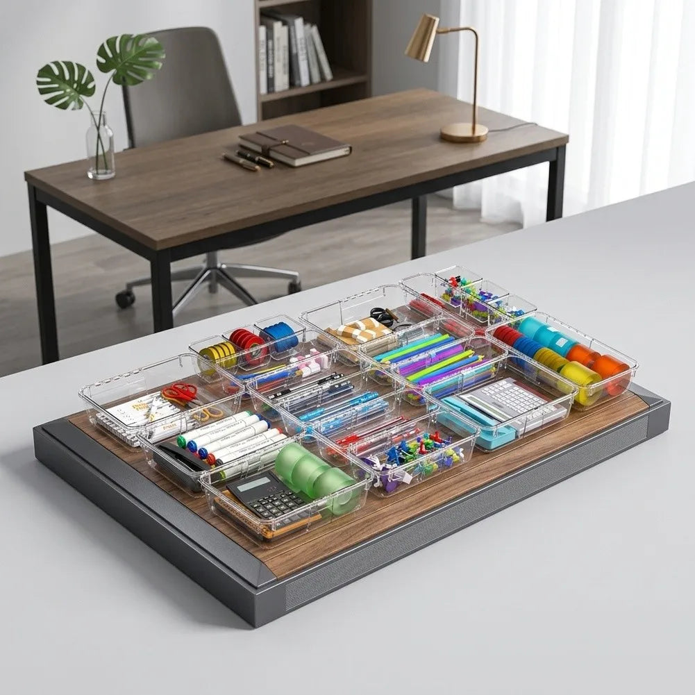 Adjustable Clear Drawer Organizer Set™