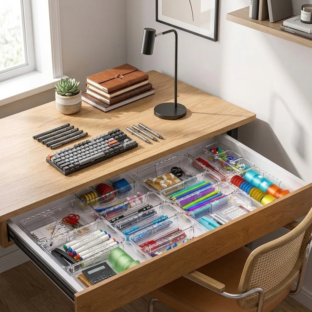 Adjustable Clear Drawer Organizer Set™